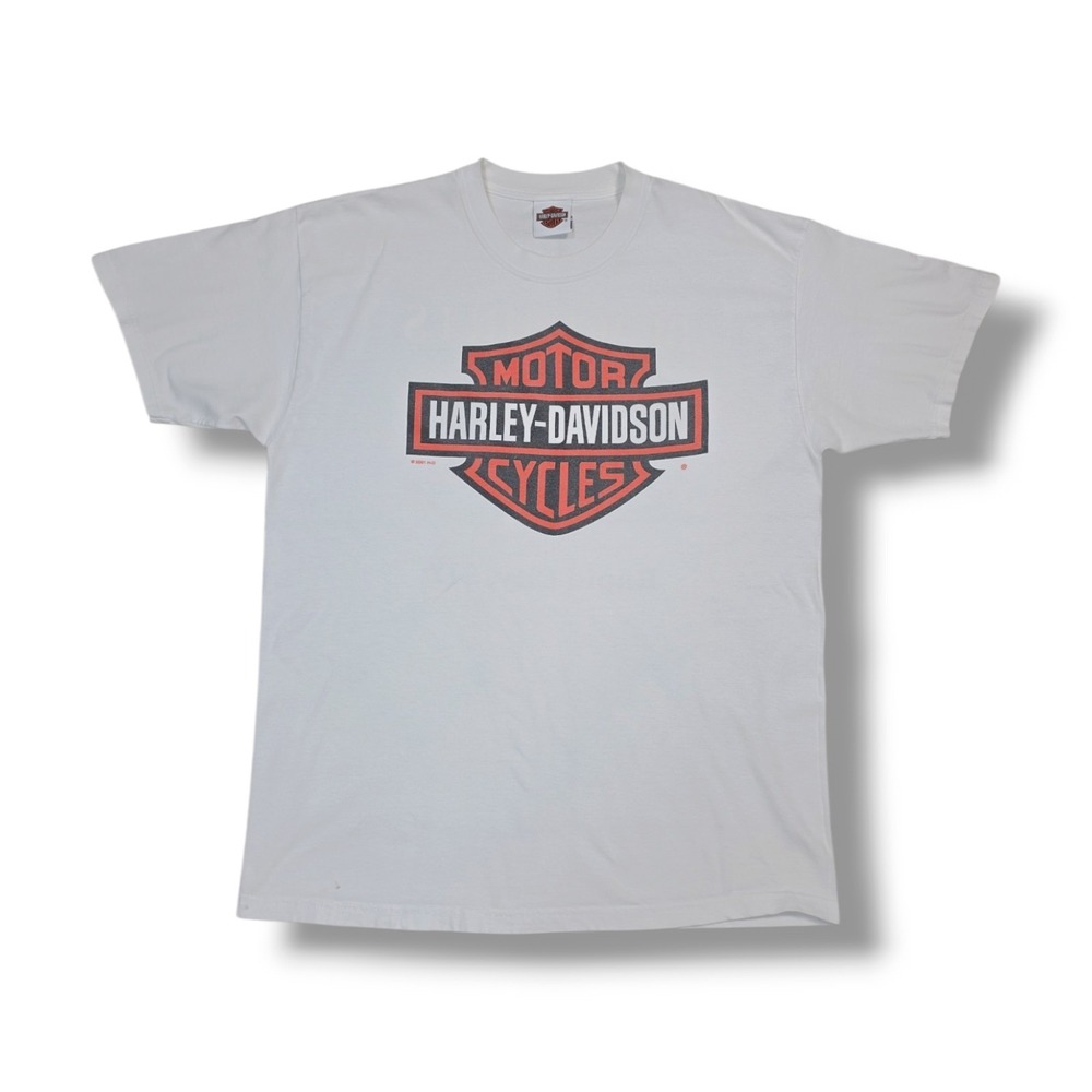 Vintage Harley Davidson Black Hills Rapid City, SD White T-Shirt Men's L